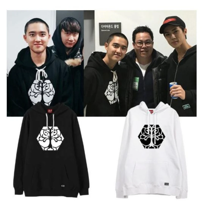 

Mainlead KPOP EXO Hoodie The EyXiOn CHANYEOL Pullover Sweatershirt DOSEHUN SUHO