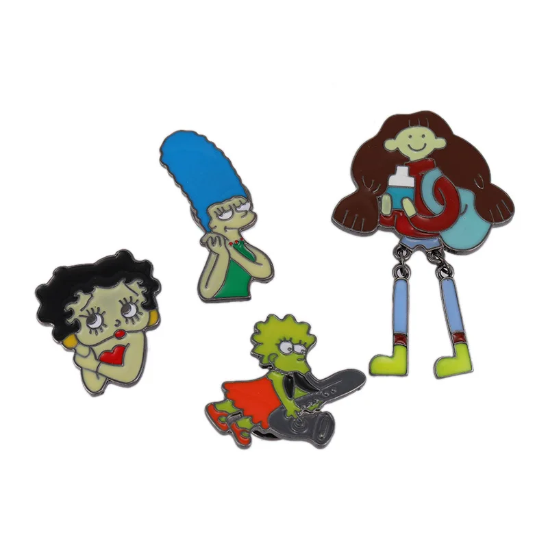 Эмалированная брошка Marge для девочек эмалированные брошки с героями
