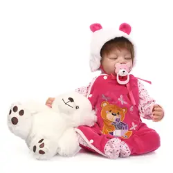 Nicery 20-22 дюймов 50-55 см Bebe Кукла реборн Мягкий Силиконовый мальчик девочка игрушка Reborn Baby Doll подарок для детей красный белый медведь Bady Doll