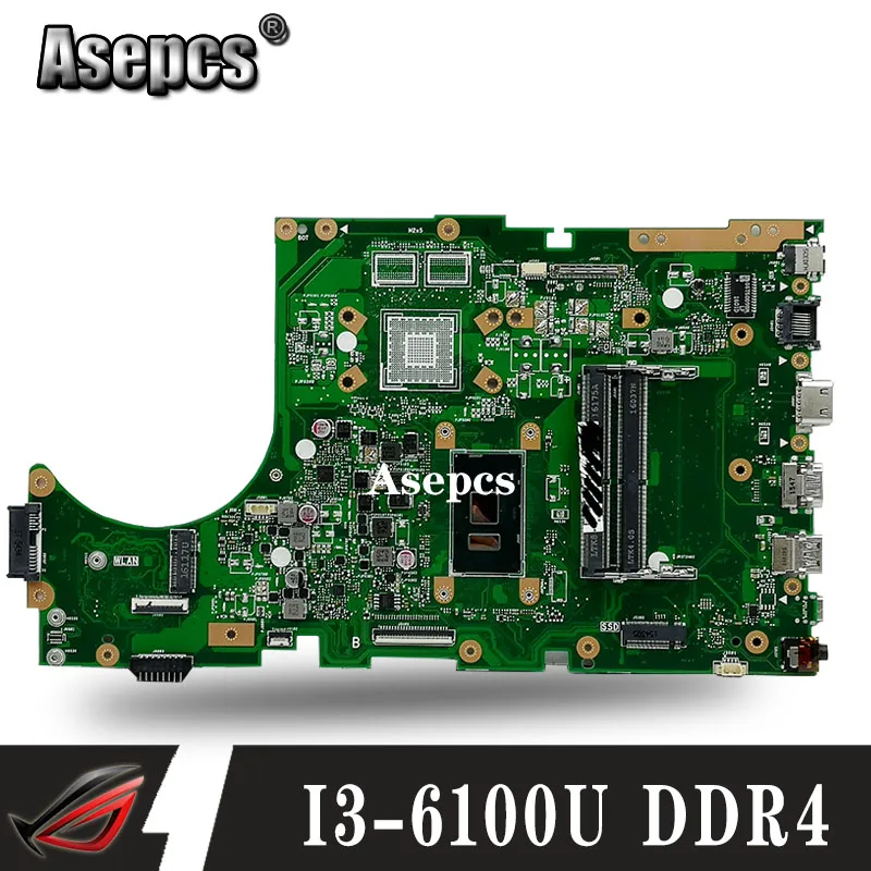 X756UAM материнская плата для ноутбука ASUS X756UAK X756U X756UA X756UWK X756UV X756UXM материнская плата i3-6100U DDR4 слот для карт памяти