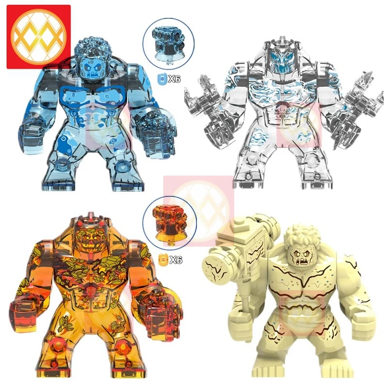 

Single The Elementals Blocks Hellfire Zephyr Hydron Magnum Spiderman Iron Man Hulk Panther Building Blocks Toys For Children