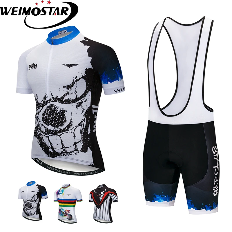 Weimostar Pro Team Cycling Clothing Men Summer MTB Bike Jersey Set