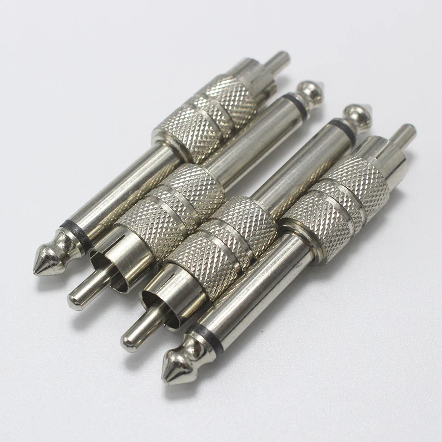 EClyxun 10 шт. DIY 6 35/6 5 мм 2 полюсный моно штекер RCA папа AV аудио адаптер для микрофона