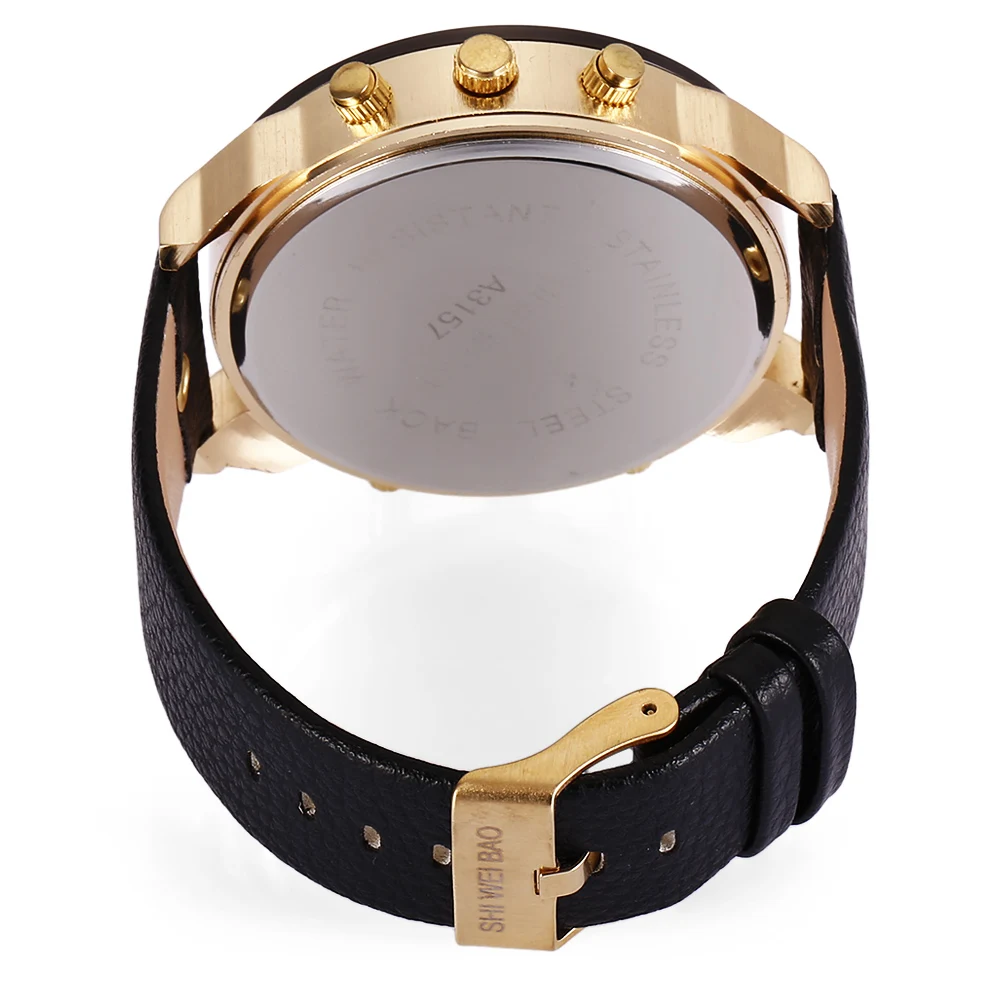 dz military cool big case quartz watch for men watches dual time zones auto date sports watches free shipping (2)