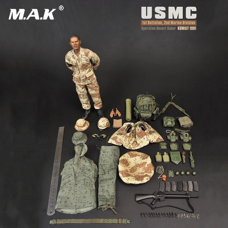 

For Collection 1/6 Scale 1:6 SS071 USMC Desert Saber Operation Soldier Male Action Figure full Set military sodier doll figure