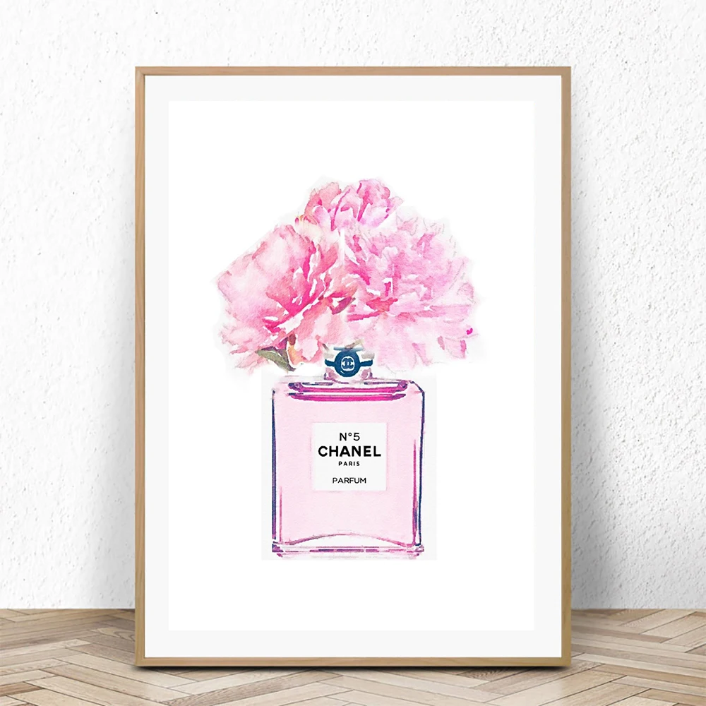 

Cuadros Decoration Salon Bottle Flower Wall Pop Art Prints and Posters Perfume Modern Canvas paintings For living room Decor