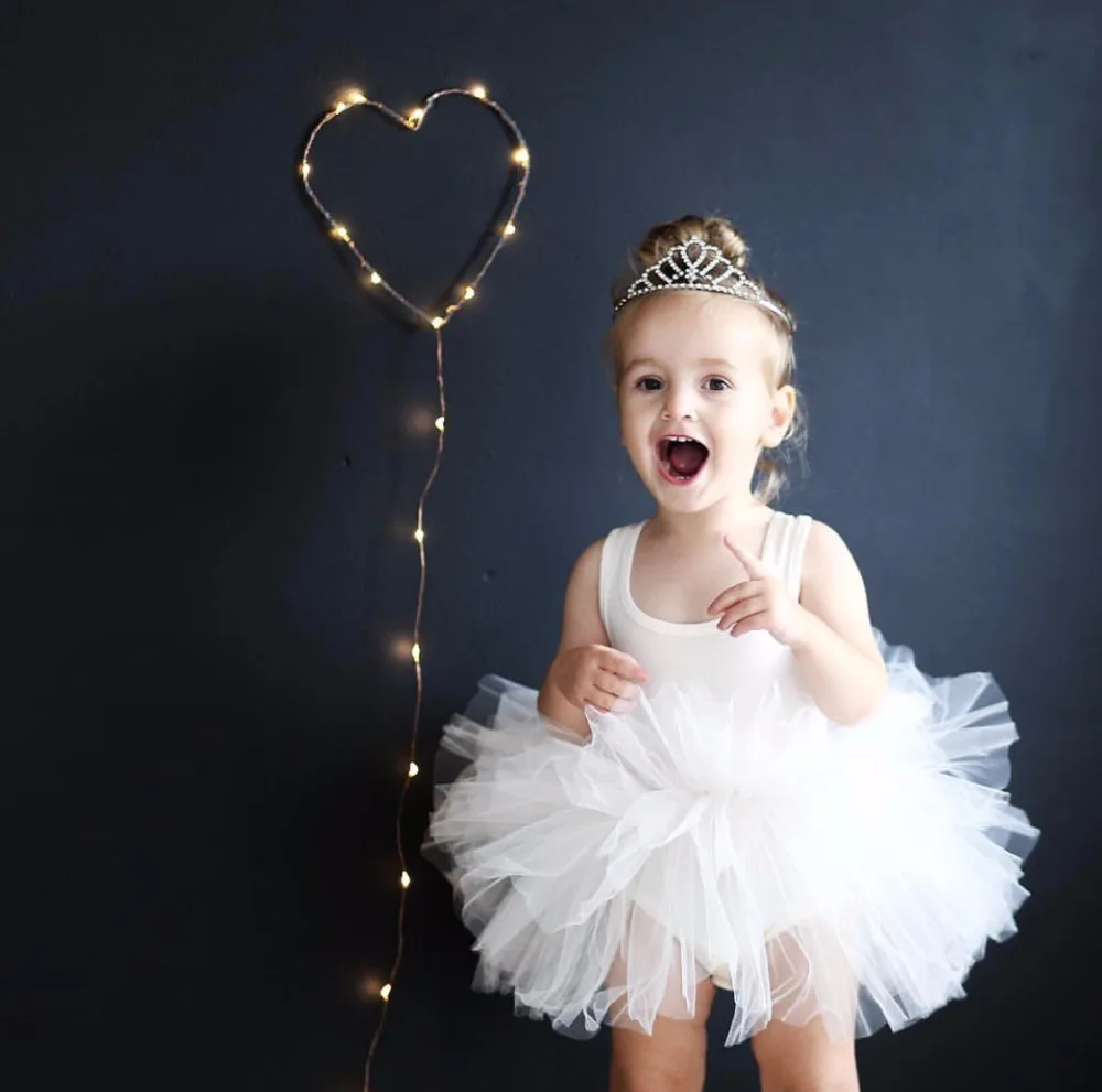 Baby Girl Ballet Tutu Dress Kids Sleeveless Tulle dress toddler girl Princess party Dress