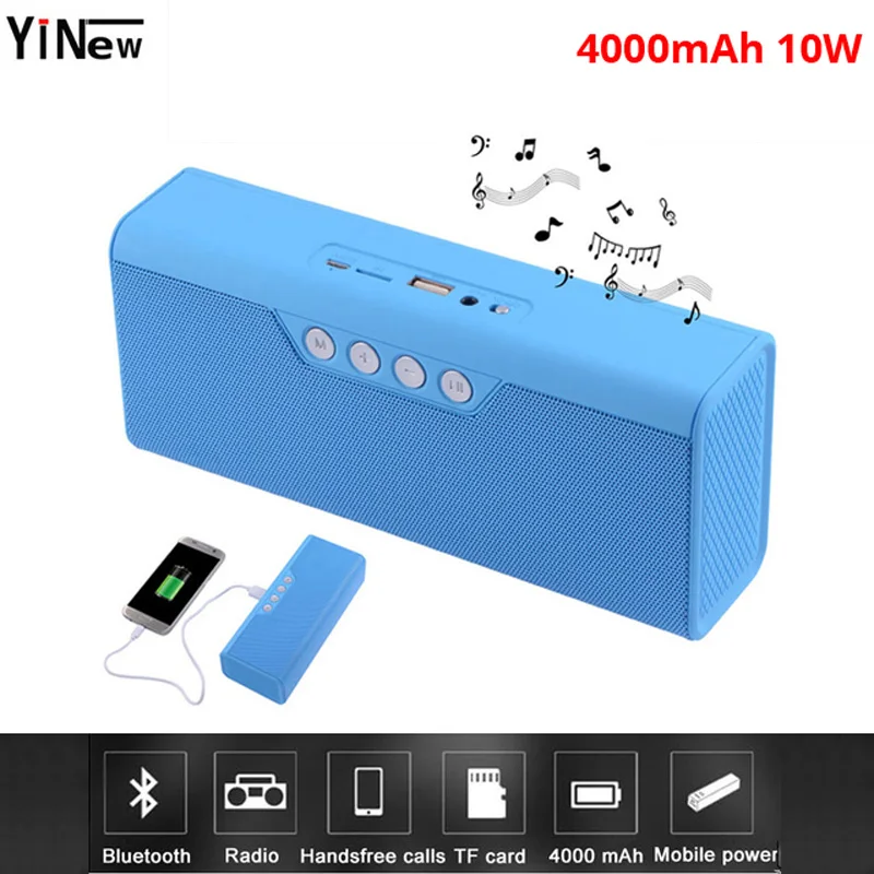 

Wireless mini bluetooth speaker FM Radio10W portable music center sound box pc desktop computer louderspeaker AUX TF USB speaker