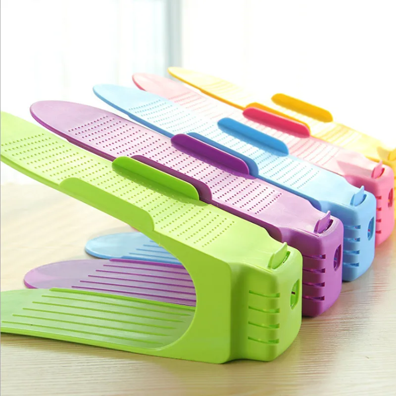 

Durable Adjustable Shoe Rack Double Shoe Holder Modern Living Shoe Storage Organizer Save Space Cleaning Convenient Shoes Stand