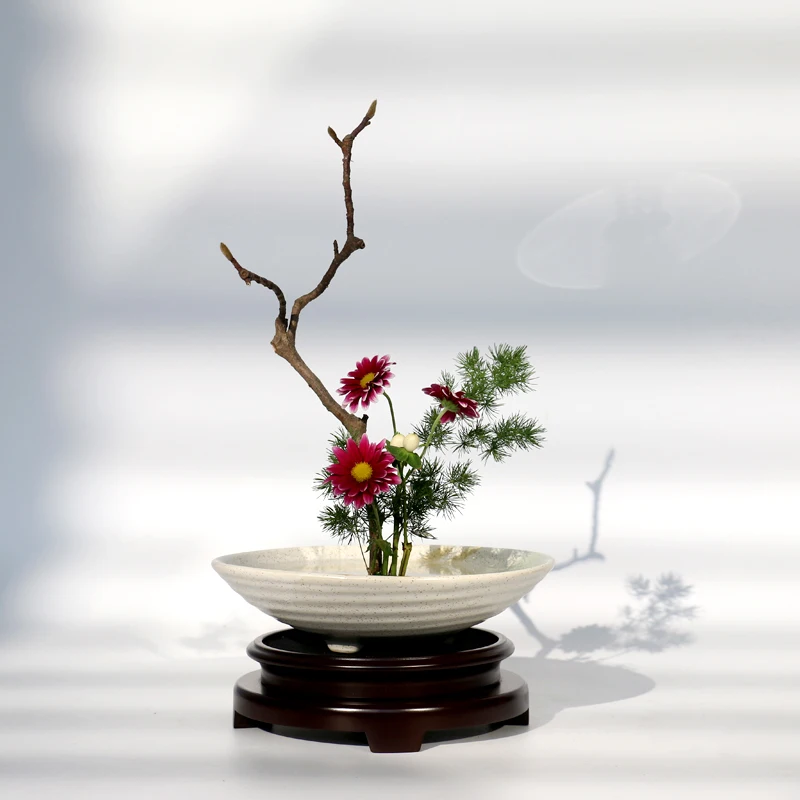 Японский стиль икебана Черная Керамическая грубая керамика цветочный горшок офисная настольная ваза гидропоники плантатор еда тарелка чаша домашний декор