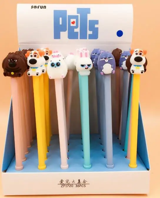3 pcs/lot The Party of Pets Gel Ink Pen Promotional Gift Stationery
