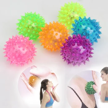 

Color Random 1 Pc Flashing Light Up Spikey Ball Kid Nontoxic Spikey High Bouncing Balls Novelty Sensory Hedgehog Ball