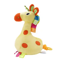 Для маленьких детей Жираф Мягкая музыка тянуть колокол кровать прицепы висит милые плюшевые погремушки мобильные игрушки для детей