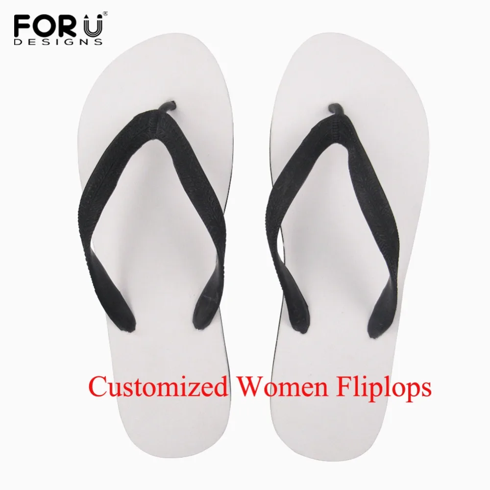 

FORUDESIGNS Woman Summer Flip Flop Custom Your Image Name Print Diy Your Own Design Beach Flipflops Outdoor Sandals Slipper