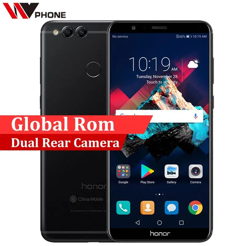 Global ROM Huawei Honor 7X 4G 64G b7 Original Mobile Phone Octa Core Dual Rear Camera 3340mAh 5.93 inch 2160*1080P Fingerprint | Мобильные