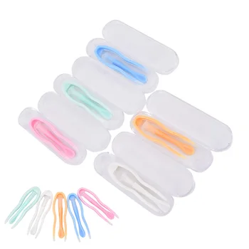 

silicone color contact connected at random 1Pc High quality 4.2cm practical lenses tweezers clip