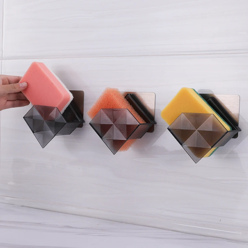 

Self-adhesive Ssponge Holder for Kitchen Sink Soap Drying Rack Drainer Tray Sponge Holder Kitchen Bathroom Sundries Organizer