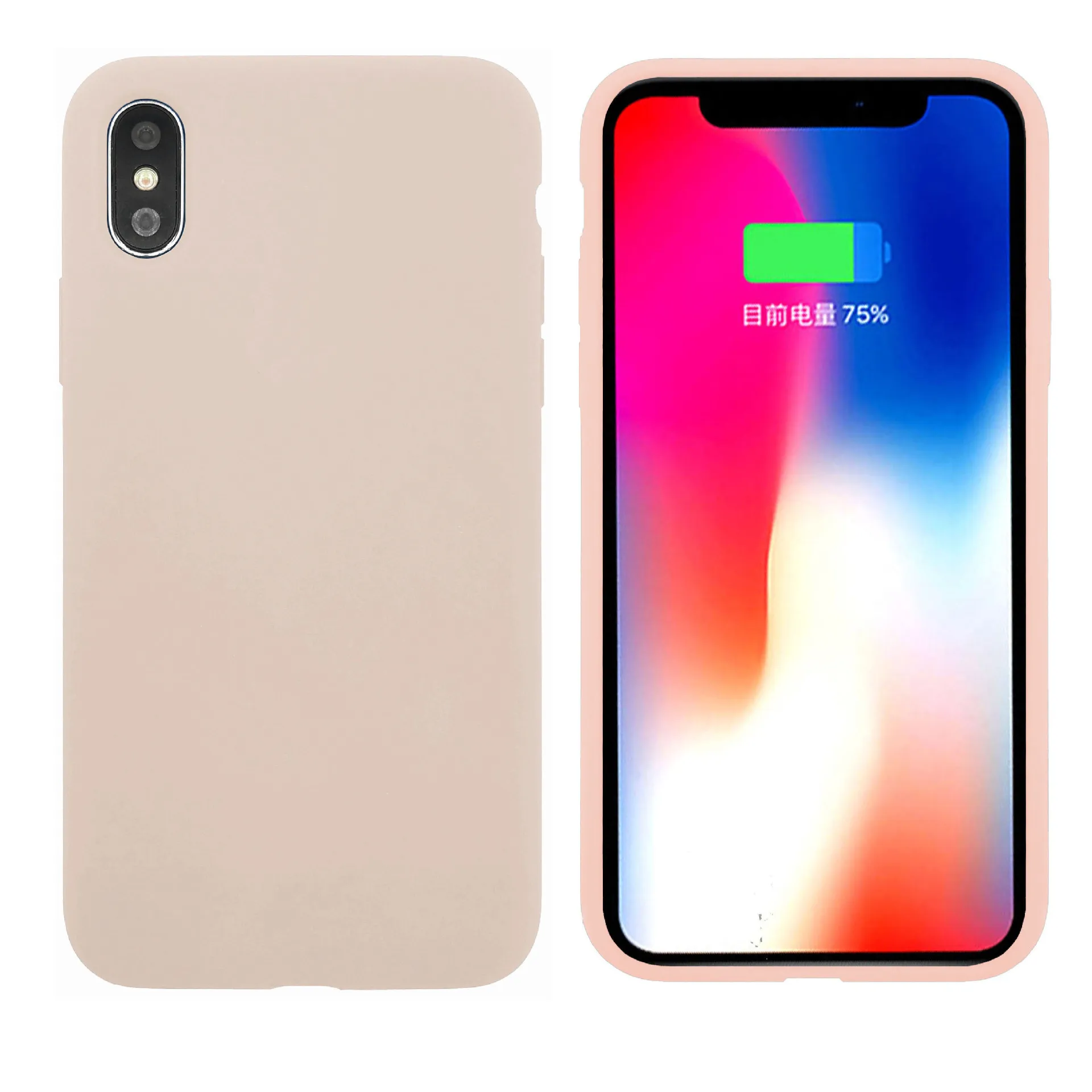 OCHGEP жидкий силиконовый тонкий чехол для iPhone 8 7 Plus X/XS чехол для iPhone X XS 7 8 чехол для телефона s с розничной упаковкой - Цвет: Light Pink