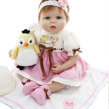 

Reborn Babies Dolls 55cm House Toy Soft Silicone Princess Baby Dolls For Children's Birthday Gift 2017 Realistic Girl Alive Toy