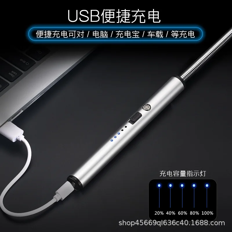 Электронные USB ветрозащитные зажигалки открытая плита для барбекю зажигалка