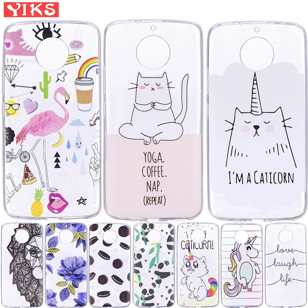 

For fundas Motorola Moto Case G5S Soft TPU Cartoon Cat Unicorn Flamingo Cover For Moto G5S Protecitive Back Mobile Phone Shells