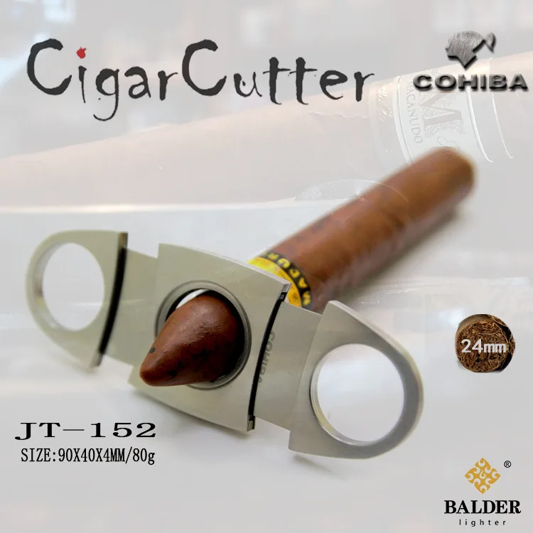 COHIBA обрезки сигар нержавеющая сталь нож для сигар ножницы для интимные аксессуары с кожаной оболочкой Подарочная коробка jt152