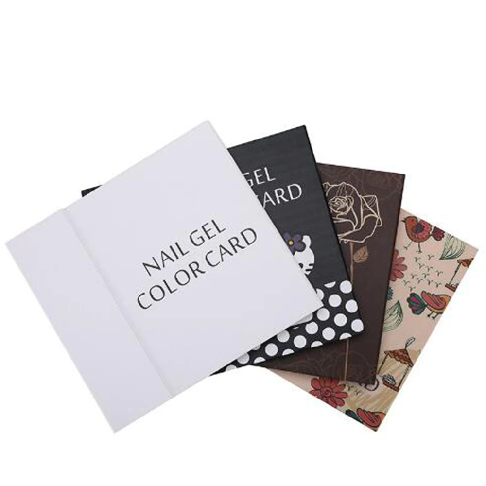 

120 Colors Professional Nail Gel Polish Display Card Book Color Board Palette Stand with 120pcs Nail Tips A372