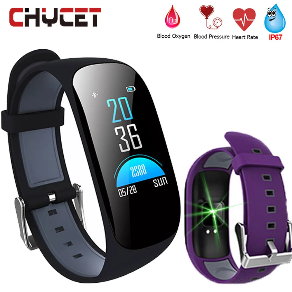 

Smart Bracelet Waterproof IP67 Smart Wristband Blood Pressure Watch GPS Fitness Tracker Heart Rate Monitor For Men Women
