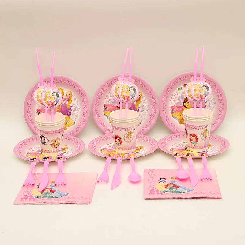 

Princess Party Supplies 46pcs Cartoon Movie Baby Birthday Party Kids Event Decorations Wedding Decoration