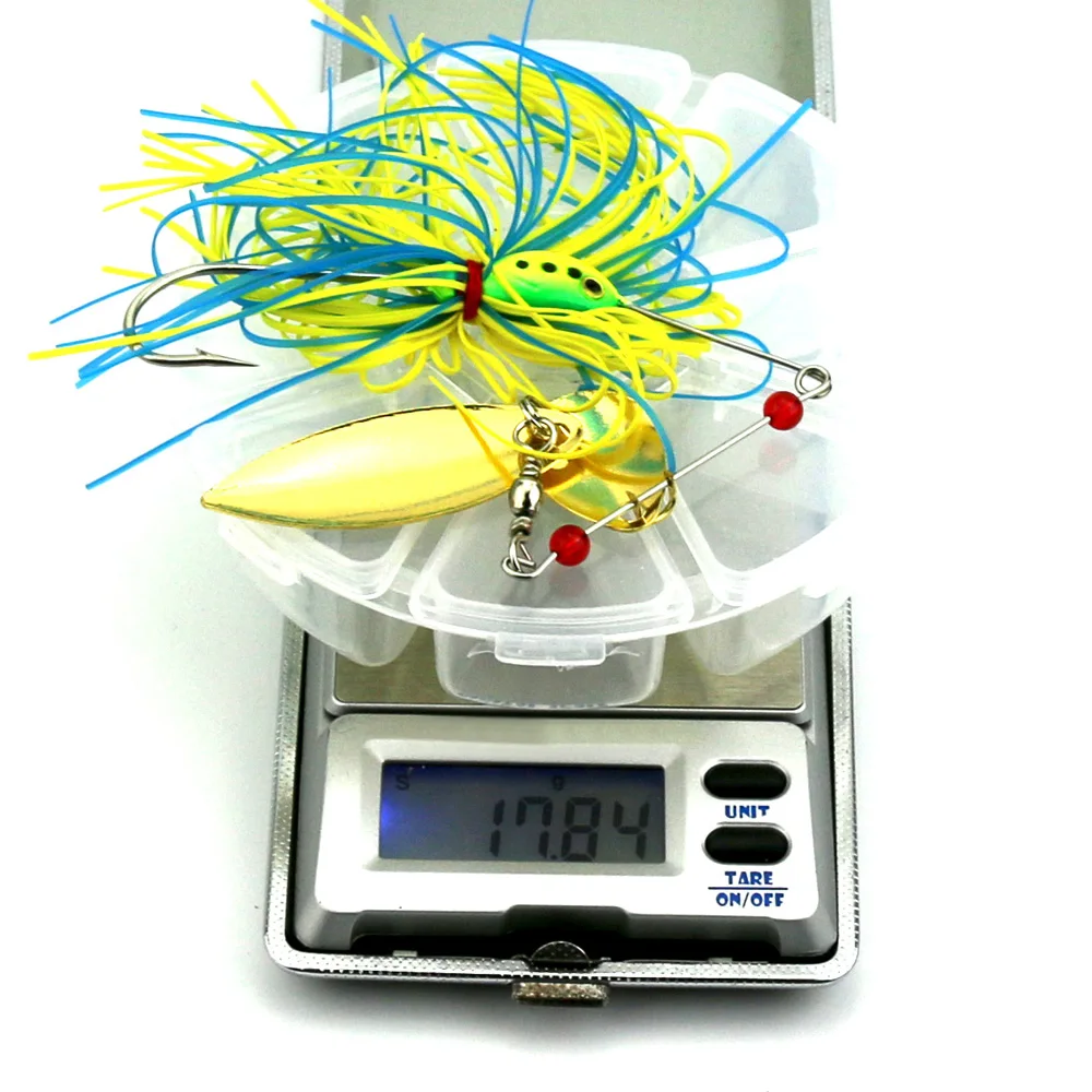 5 шт./лот, приманка Buzzbait, 16,3 г, приманка для рыбалки, VIB+ блесна с блестками+ Спиннер для бороды, мягкие резиновые приманки для рыбалки
