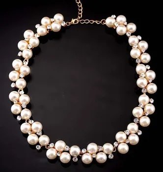 

2018 new European style fashion pearl necklace 12 pcs /lot