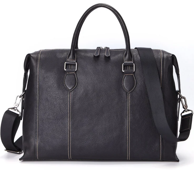 

Casual Men Genuine Leather Messenger Travel Bag Cowhide Shoulder Crossbody Luggage Handbag Overnight Computer Duffle Bag D418