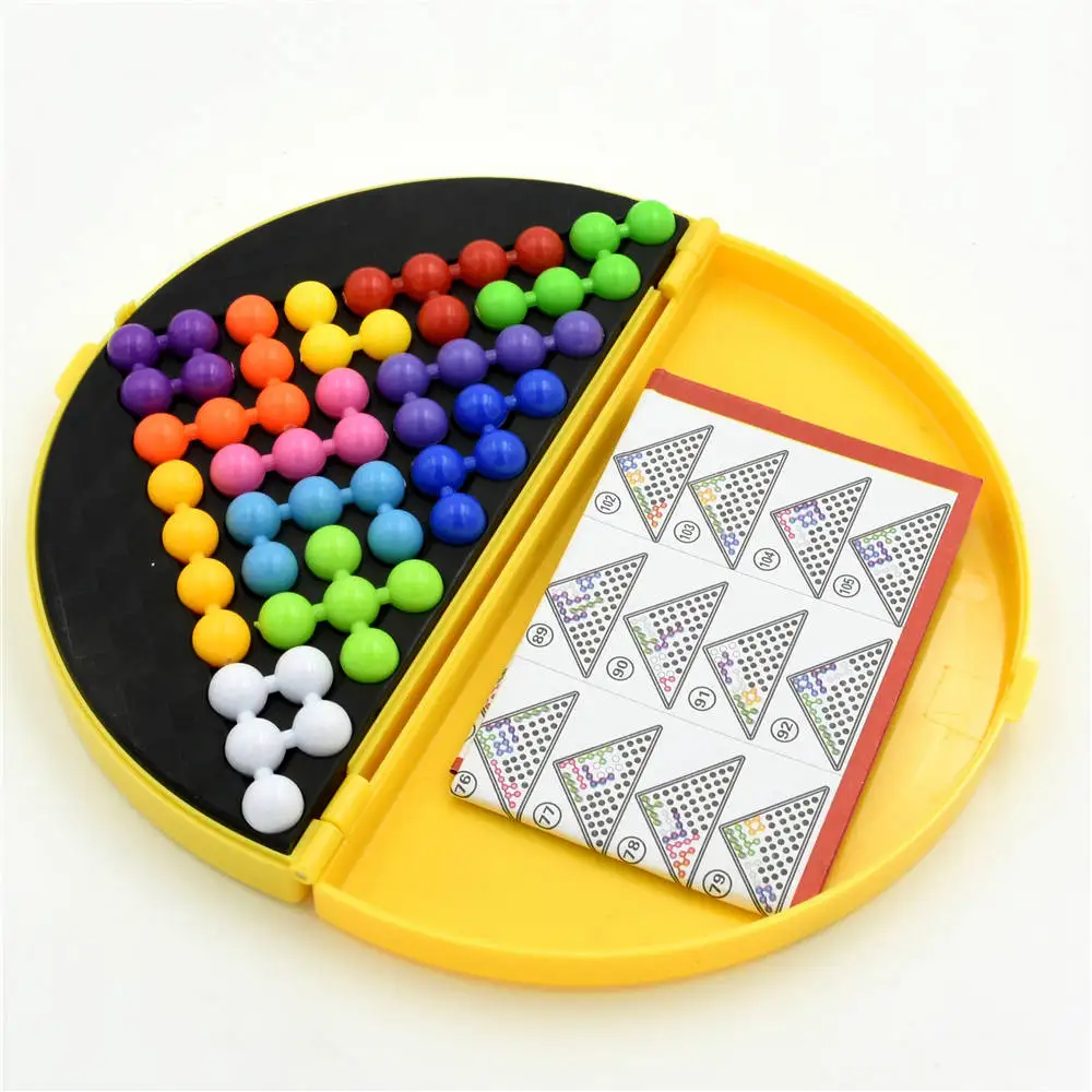 Classic Puzzle Pyramid Plate 174 Challenges  IQ Pearl Logical Mind Game Brain Teaser Beads for Children Educational Game Toys