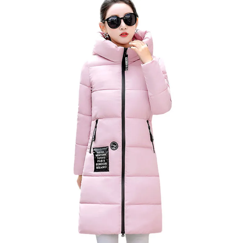 Женская зимняя куртка, пальто, новинка, повседневное теплое женское базовое пальто с длинным рукавом, Женская куртка, женские парки, пуховая хлопковая куртка K588