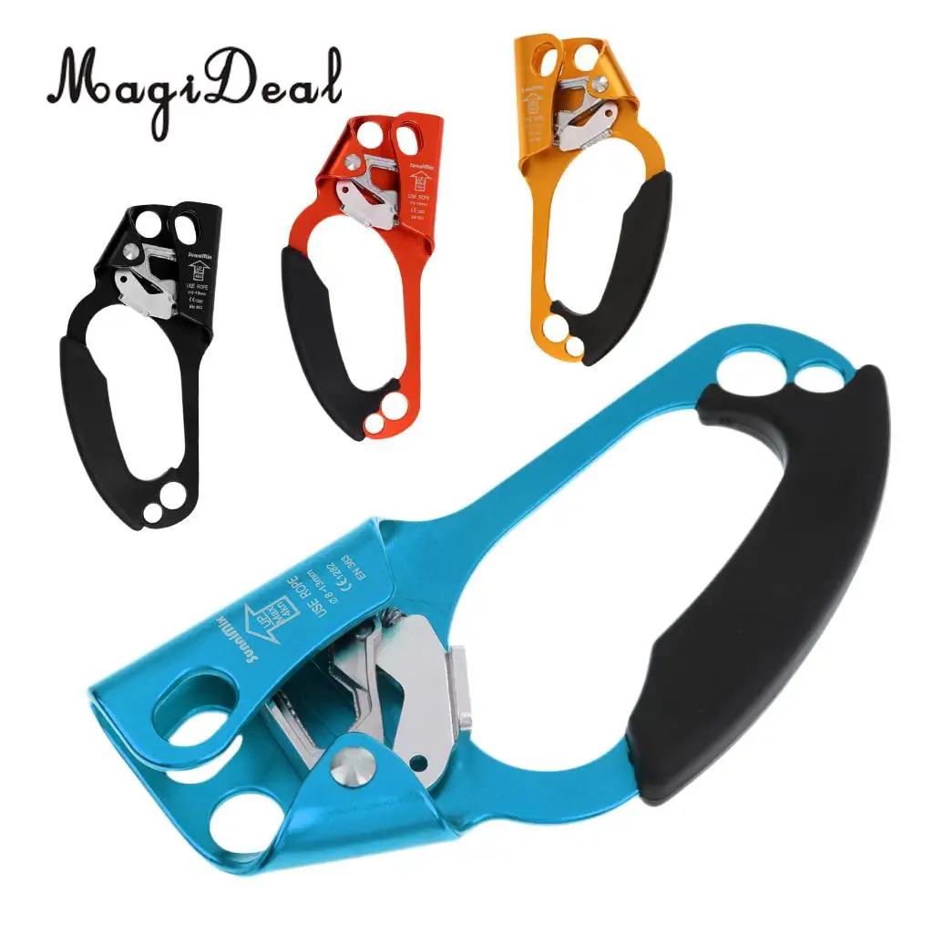 20x9cm 4KN Rescue Outdoor Climbing Gold Right Hand Ascender for 8-13mm Rope Caving Engineering Accessories