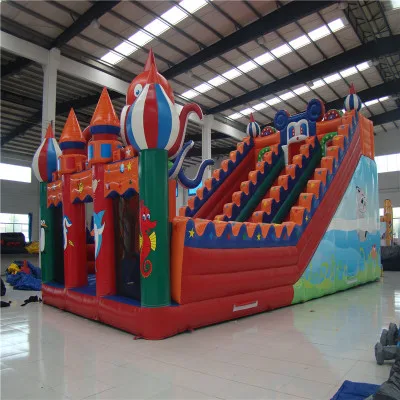 

attractive inflatable slide playground inflatable trampoline bouncer YLW-185