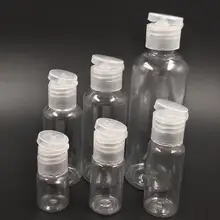 100 шт/партия пустая сжимающаяся банка бутылочка для хранения косметики пластиковая дорожная прозрачная пустая Экономия пространства