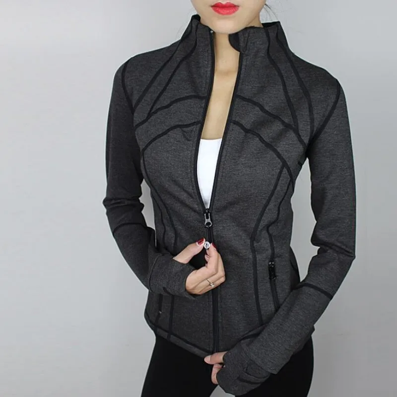 High Quality Women Slim Fit Professional Exercise Coats Running Stand