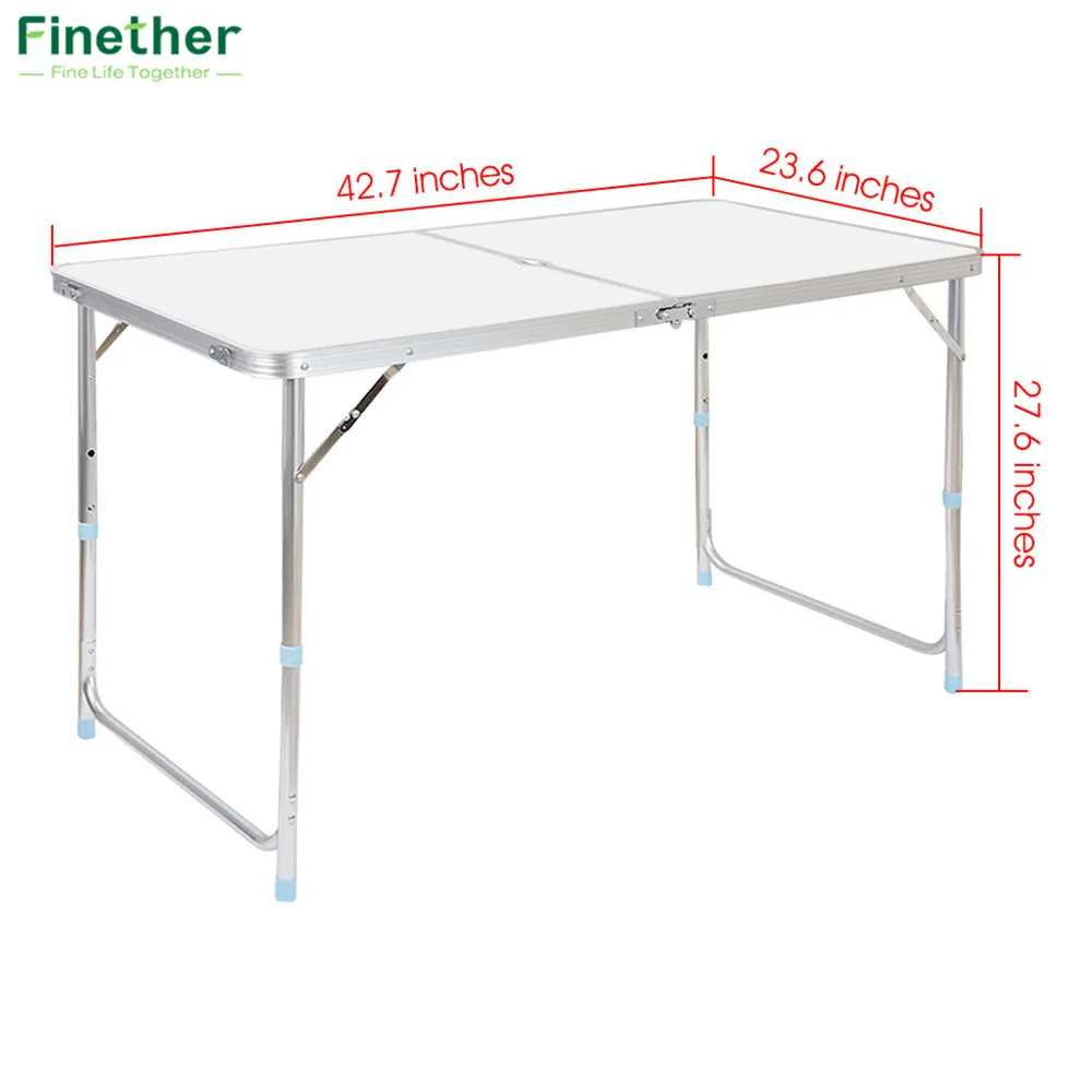 Finether Portable Aluminum Folding Outdoor Table Ultralight Height-Adjustable Table for Dining Picnic Camping BBQ Party Camping3