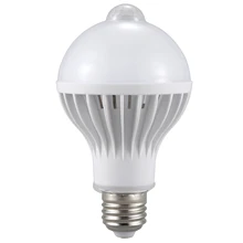 E27 Светодиодный светильник с датчиком движения, светильник светодиодный с датчиком движения PIR, лампа с глобусом, лампа, светильник, 5W