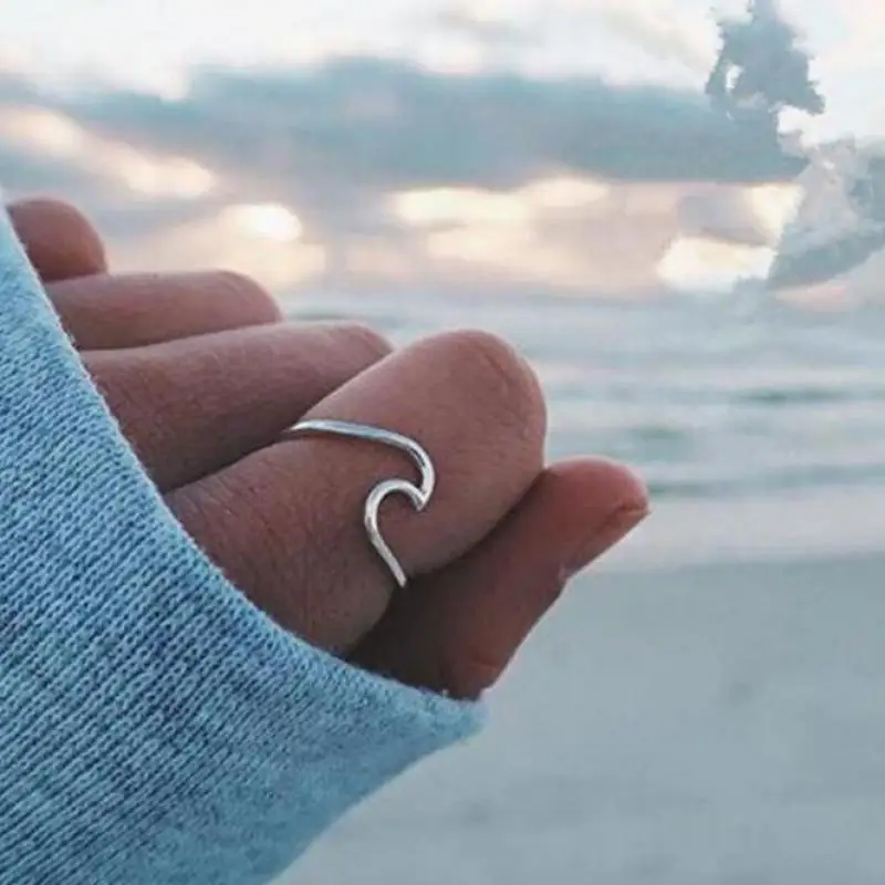 

Ring Wavy Silver Color Rings For Women Anel simple ring Jewelry Anillos jewellery Anillos Aneis Bague Anelli love gift Wholesale