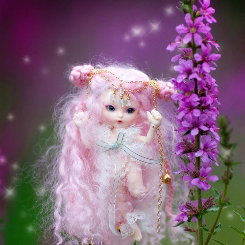 Бесплатная доставка Fairyland FL Realpuki Roro кукла BJD 1/13 розовая улыбка Эльфов