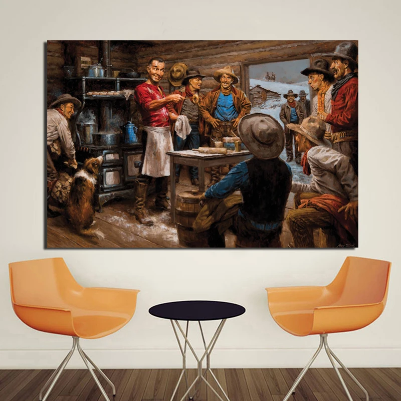 

Andy Thomas Western Art Canvas Painting Prints Bedroom Home Decoration Modern Wall Art Oil Painting Posters Pictures Framework