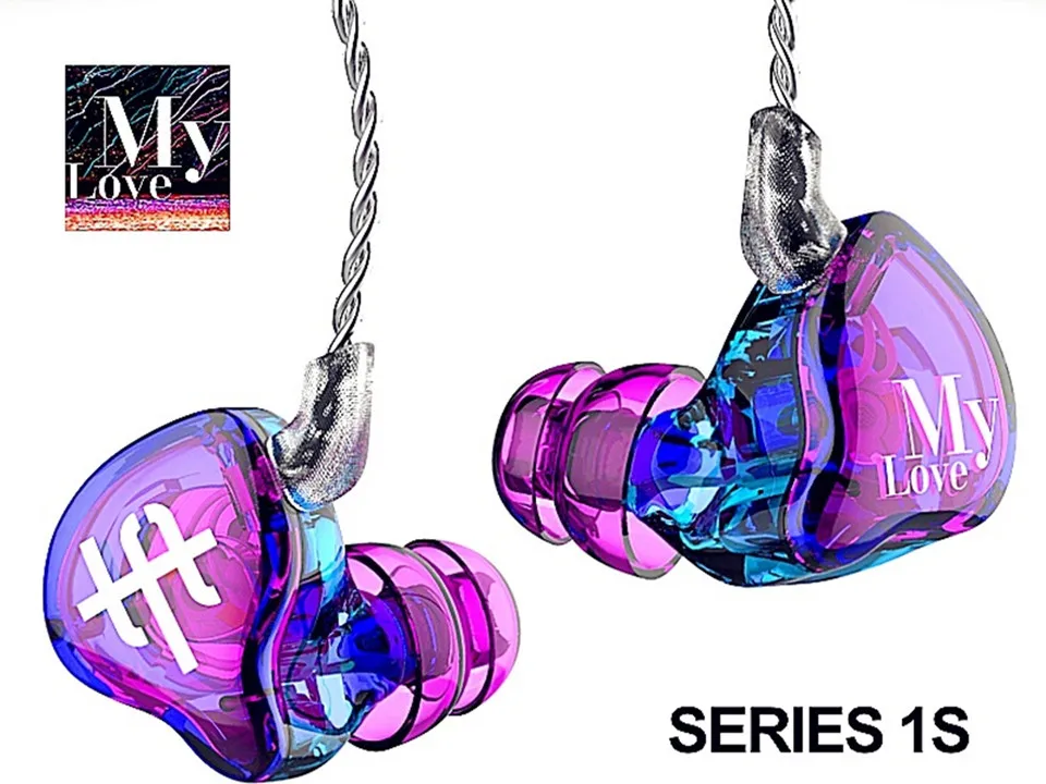 

TFZ SERIES 1S My Love Special Version Wide Frequency HiFi Dual Loop Dynamic Dual Chamber Silver-Plated cable In-Ear Earphones