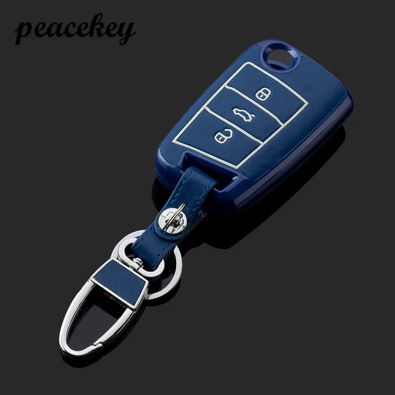 Чехол для автомобиля Peacekey Volkswagen VW Golf 7 MK7 Passat B5 B6 Polo 4 5 6 Touran Tiguan Bora Jetta mk5 mk6|car styling key