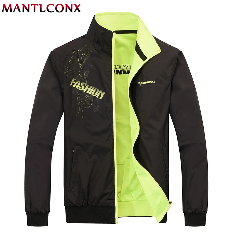 

MANTLCONX New Casual Jacket Men Spring Autumn Outerwear Stand Collar Clothing Male Jacket Brand Overcoat Outwear Brand Clothing