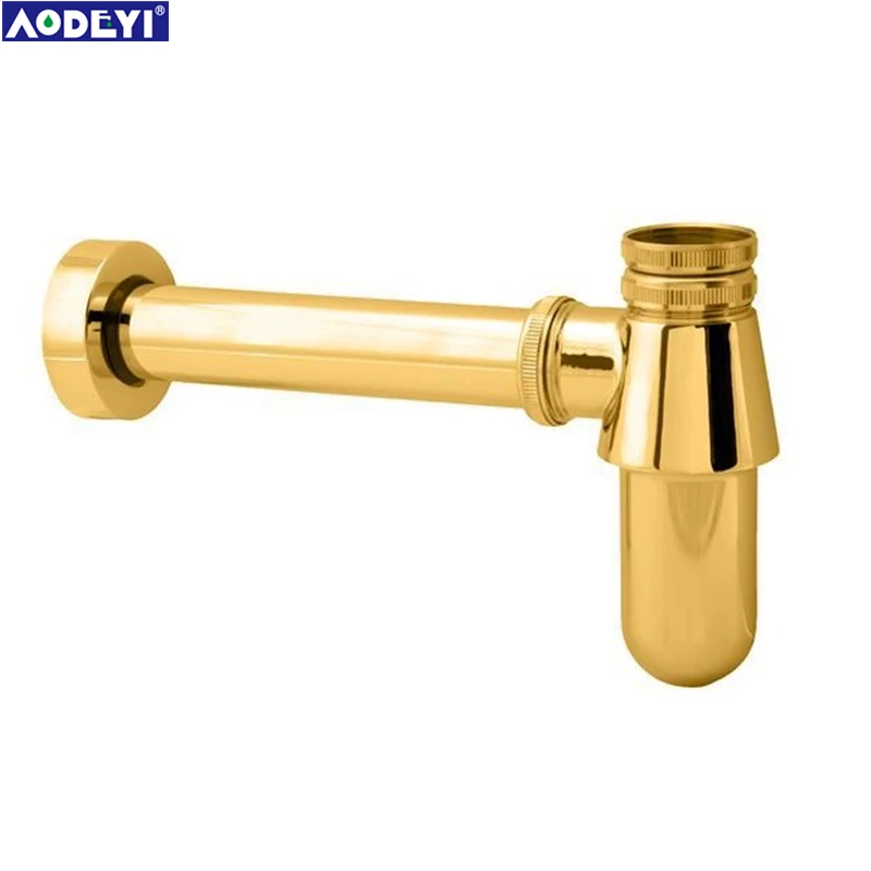 Gold Brass Basin Bottle Trap , P-Trap,Waste Drain, Basin Mixer Waste Pipe Bottle Waste Trap Drain Kit - P TRAP Gold Brass Basin Bottle Trap , P-Trap,Waste Drain, Basin Mixer Waste Pipe Bottle Waste Trap Drain Kit - P TRAP