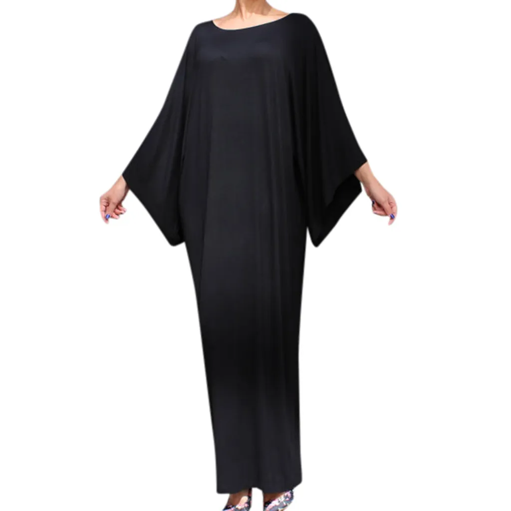 Summer Sexy Party Dress Women Black Vintage Batwing Sleeve Maxi Dresses Woman Party Night Gothic Beach Dress Women Clothes 2019