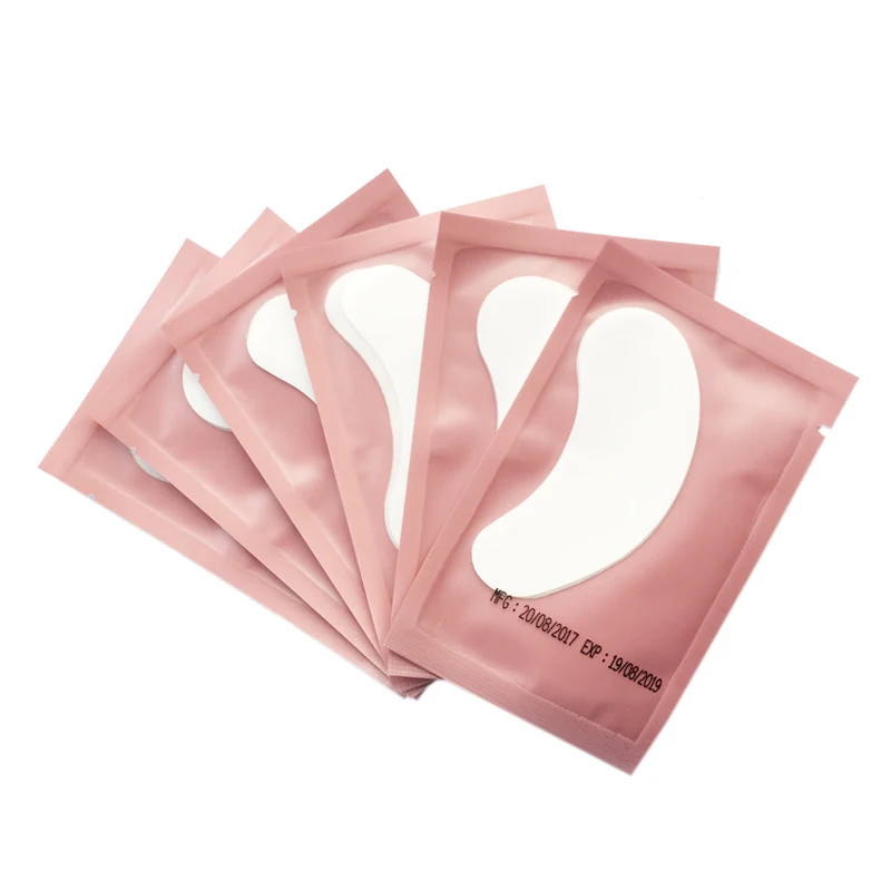 50 Pairs/Pack Pink Women Under Eye Pads Patches Eyelash Extension Eye