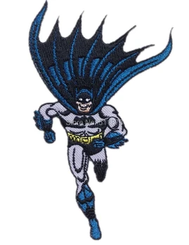 

4.6" SUPER HERO BATMAN BAT MAN Running Logo Crest Badge TV movie fancy Embroidered sew on iron on patch applique dropship